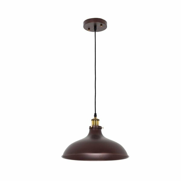 Feeltheglow Cyneric Industrial 1 Light Oil Rubbed Bronze Ceiling Pendant - 14 in. FE2542747